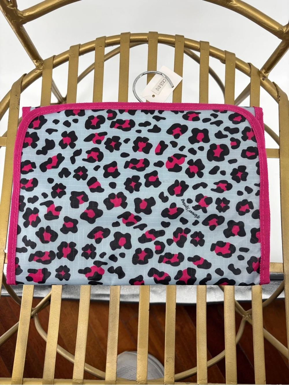 NWT Hot Pink Leopard Travel Organizer. Great gift. Adorable with Monogram. Light